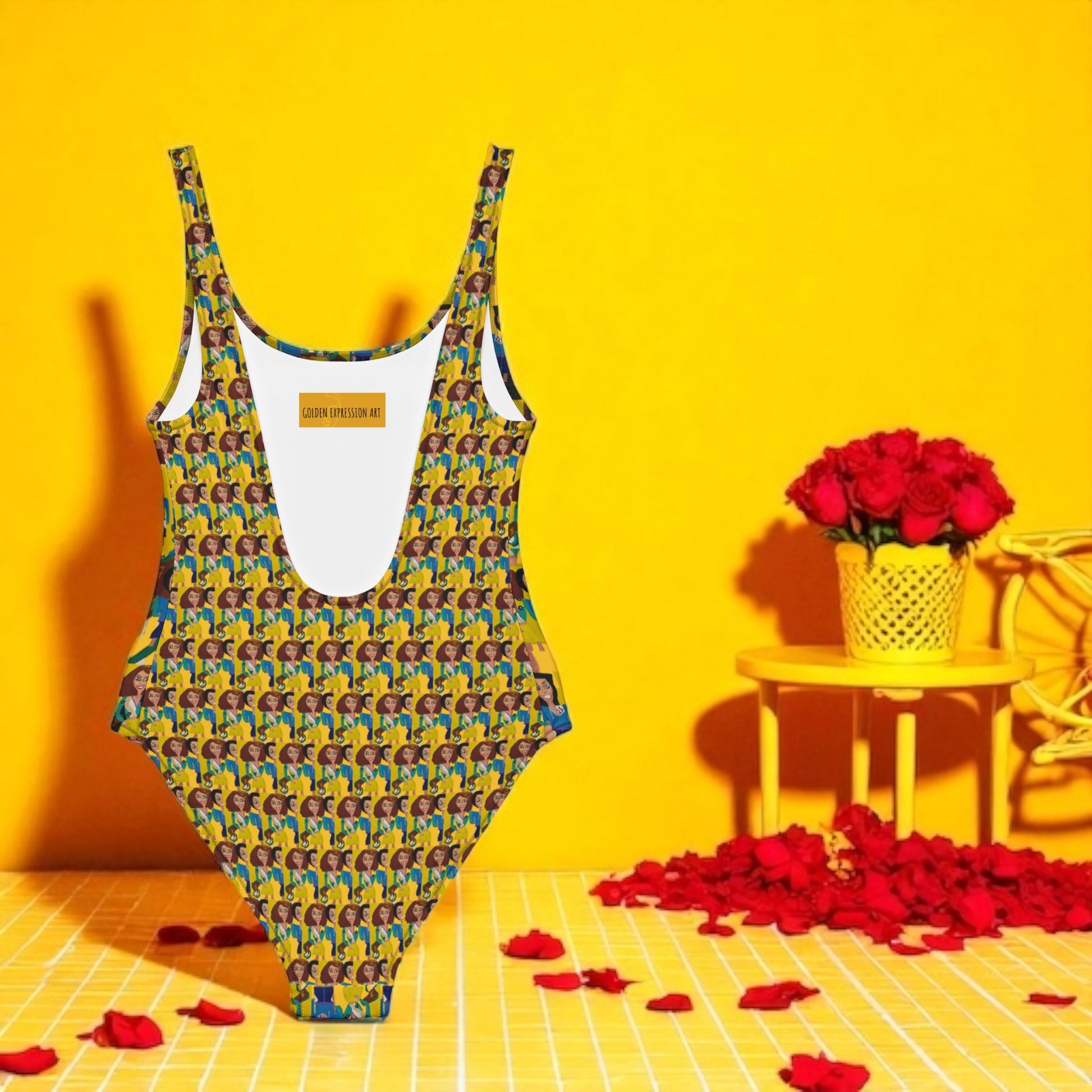 Vintage Charm One Piece Swimsuit/Bodysuit