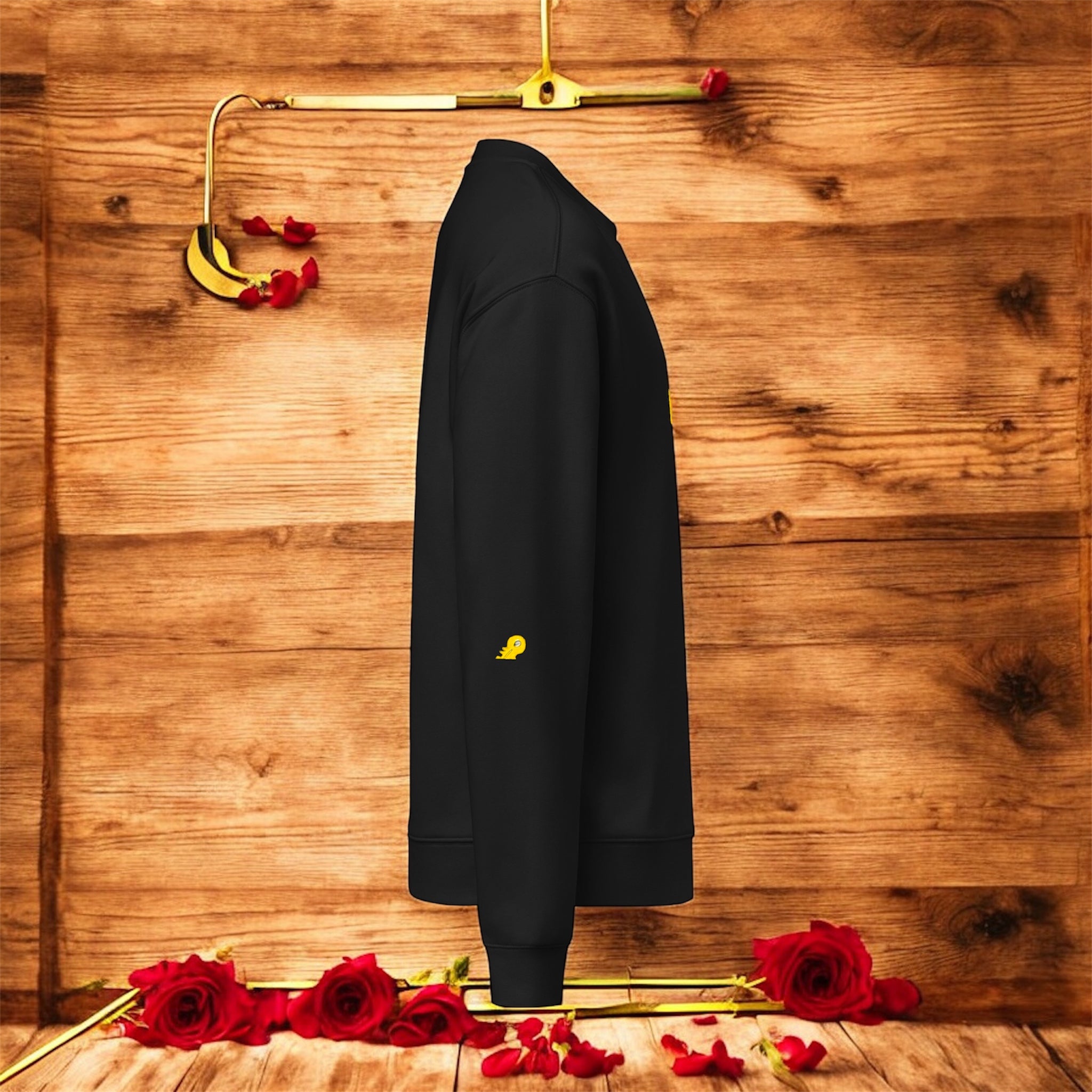 Black Velour Relaxed Unisex Sweatshirt