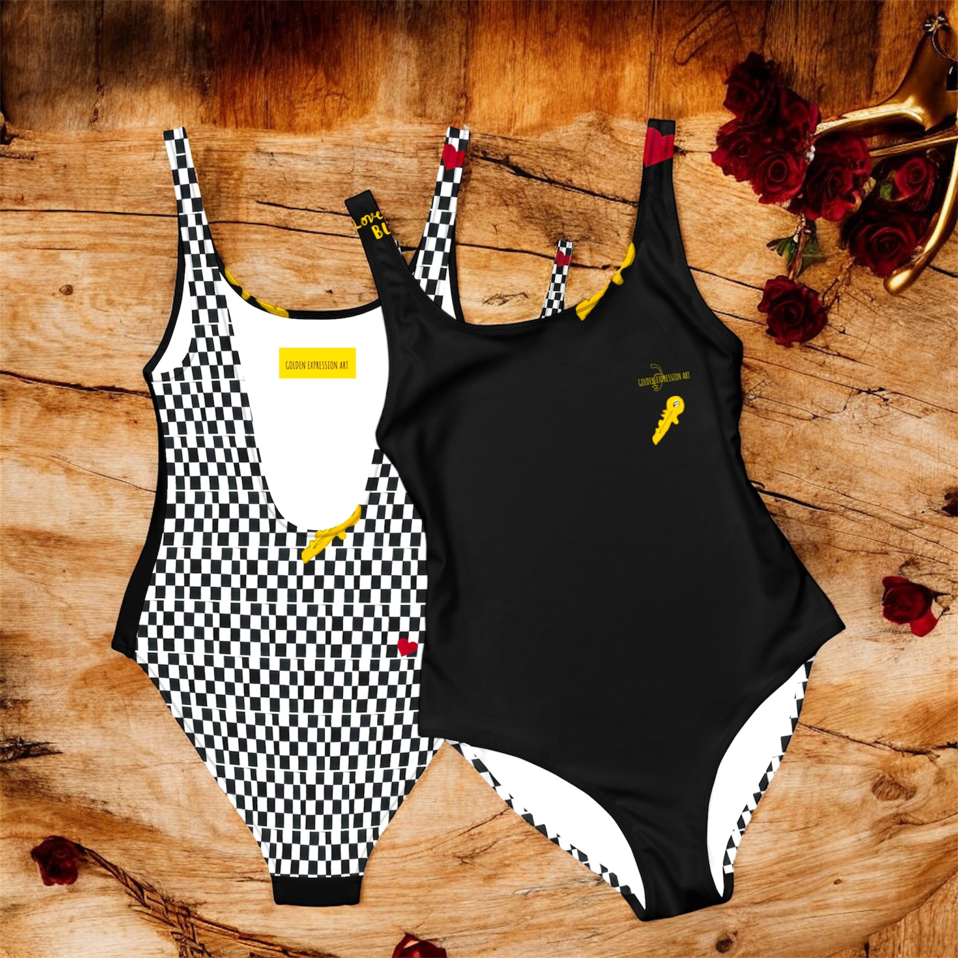 Vanity Chess One Piece Swim/Bodysuit