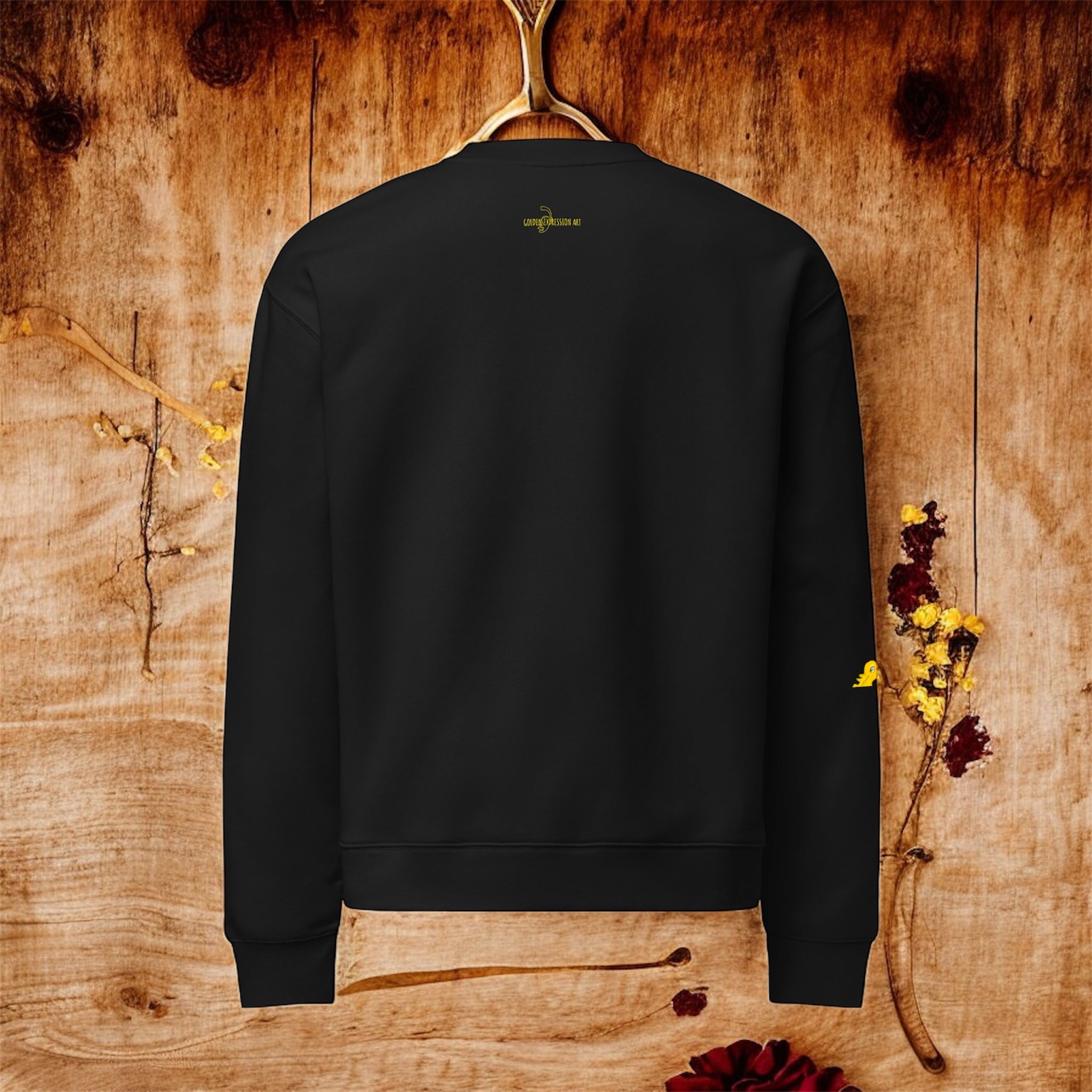 Black Velour Relaxed Unisex Sweatshirt