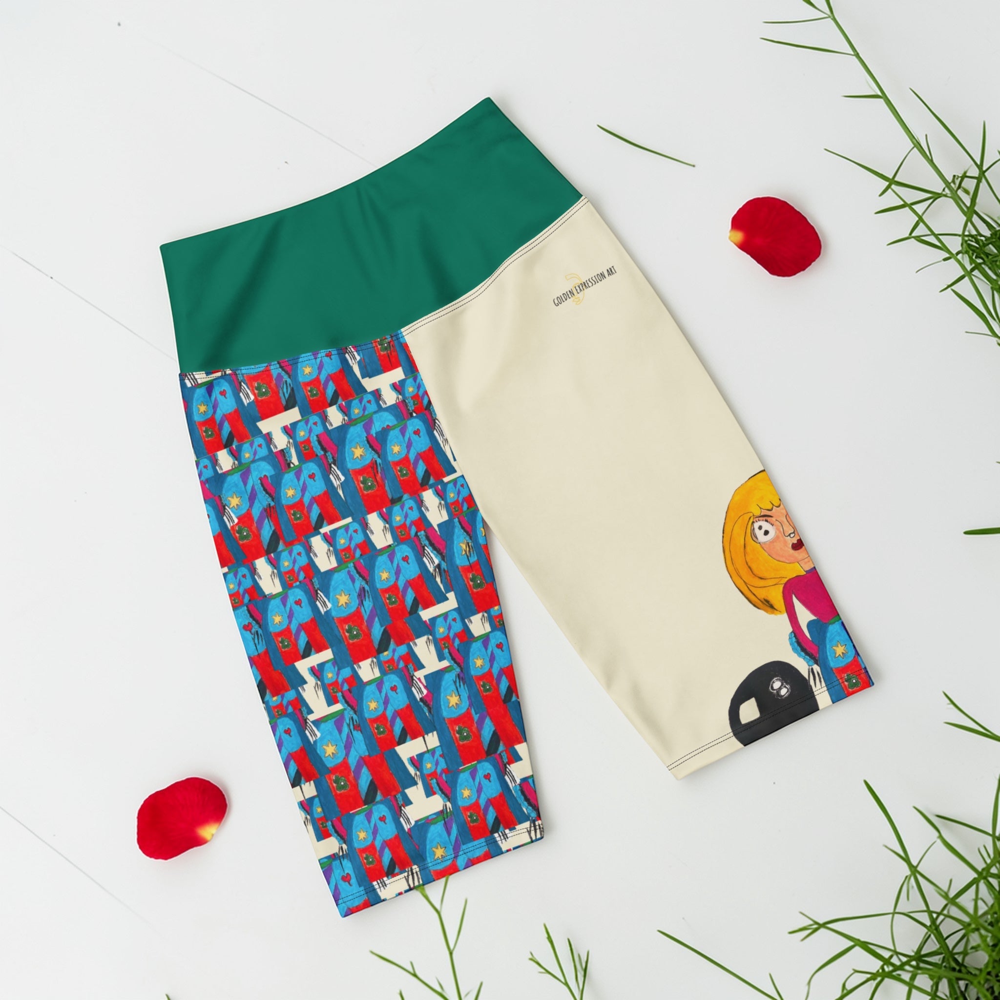 Tropical Goddess Athletic Biker Shorts