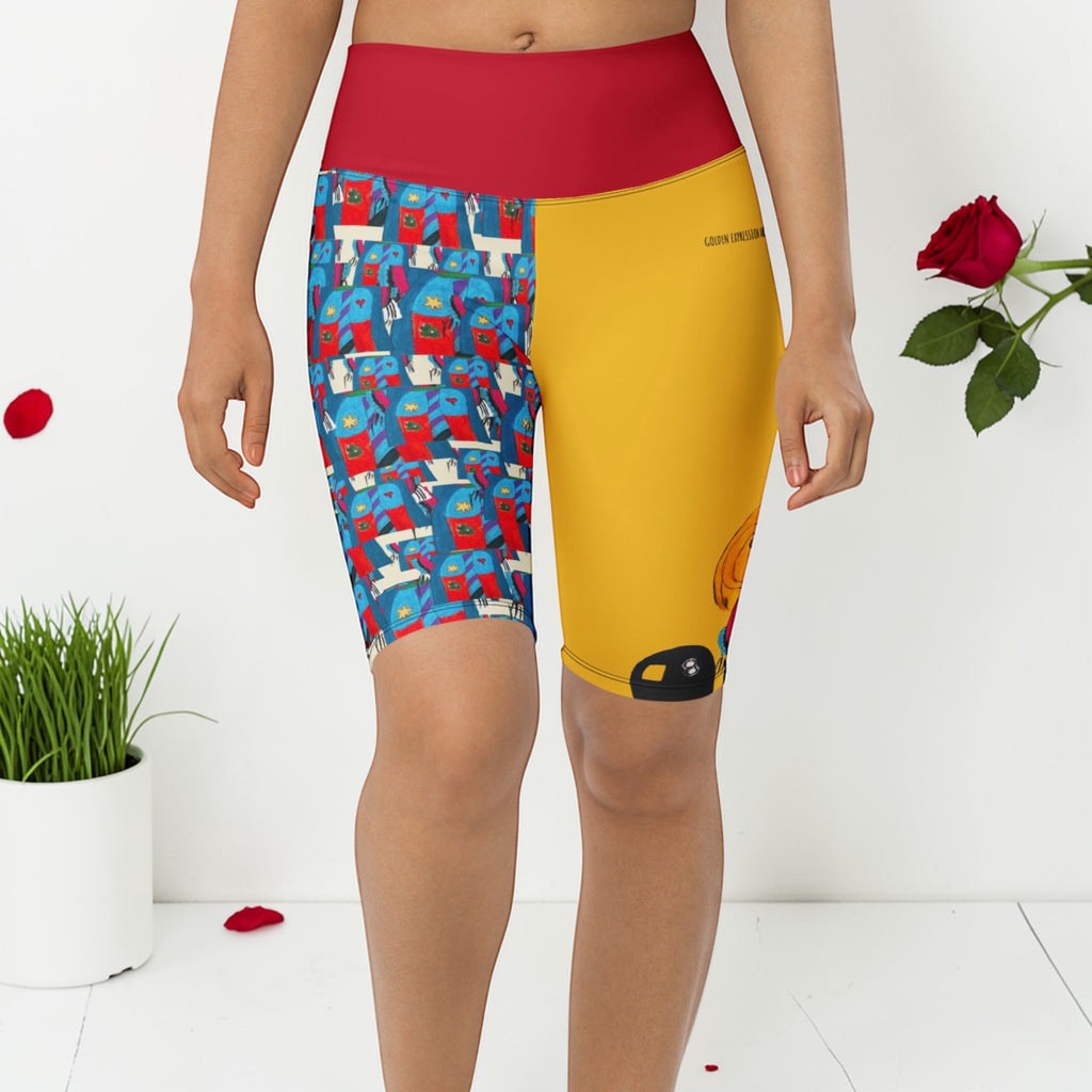 Tropical Goddess Athletic Biker Shorts