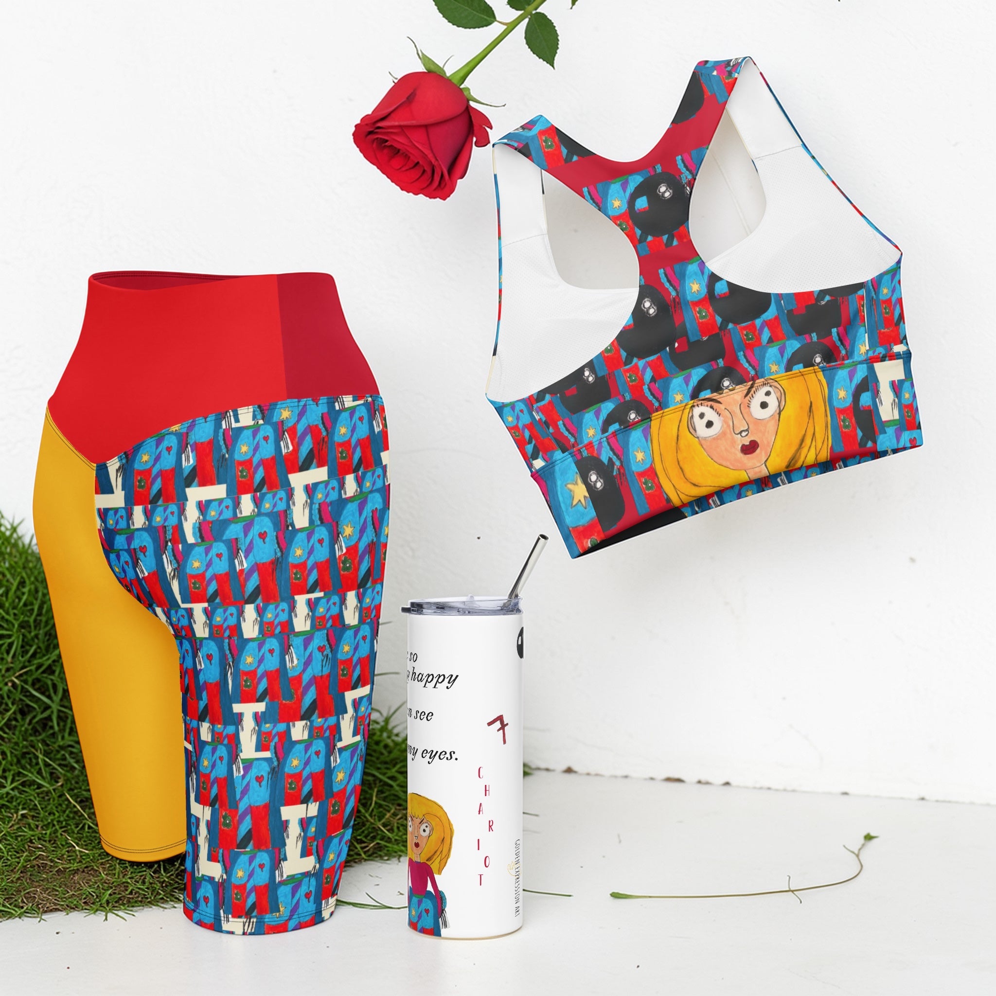 Tropical Goddess Athletic Biker Shorts