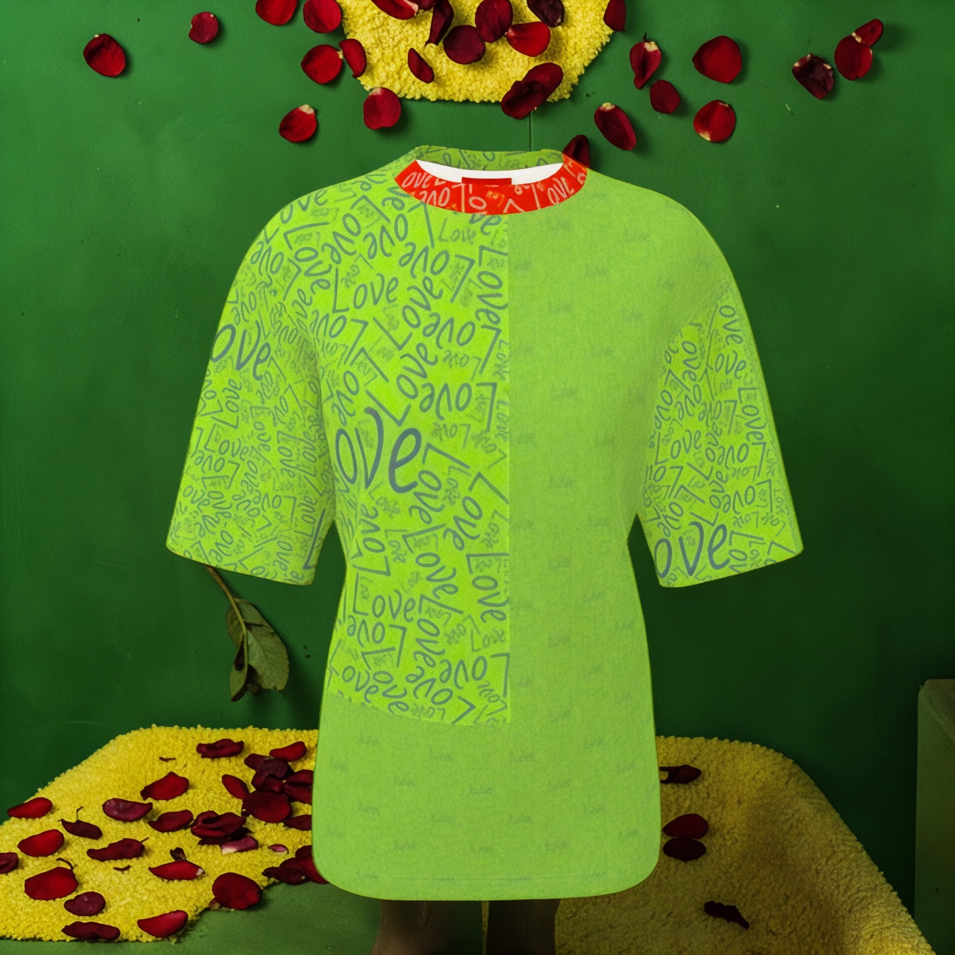 Magnetic Rib Crew Neck Oversized T Shirt