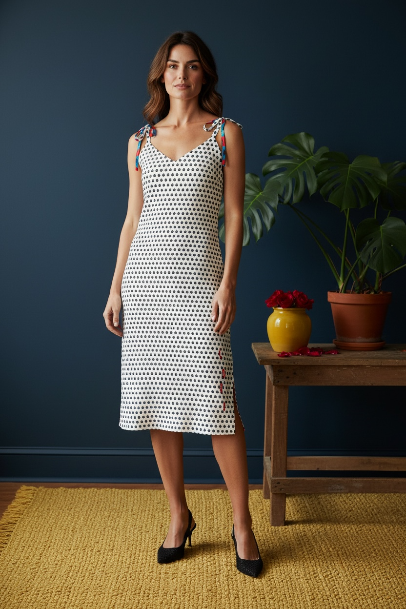 Night Tie Slip On Balcony Dress