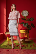 Marilyn Velour Pencil Skirt
