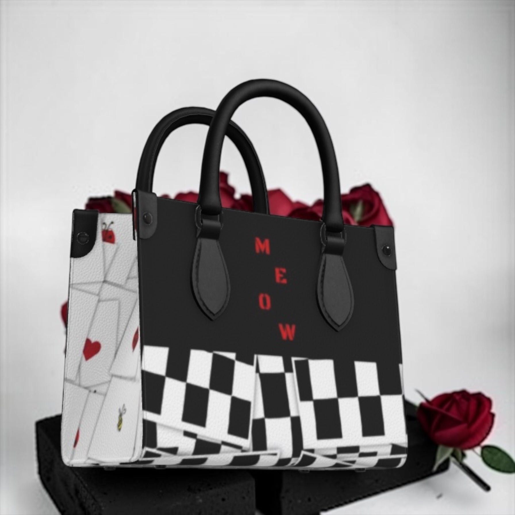 MEOW Checked Mini Satchel – Limited Edition