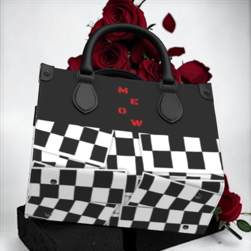 MEOW Checked Mini Satchel – Limited Edition