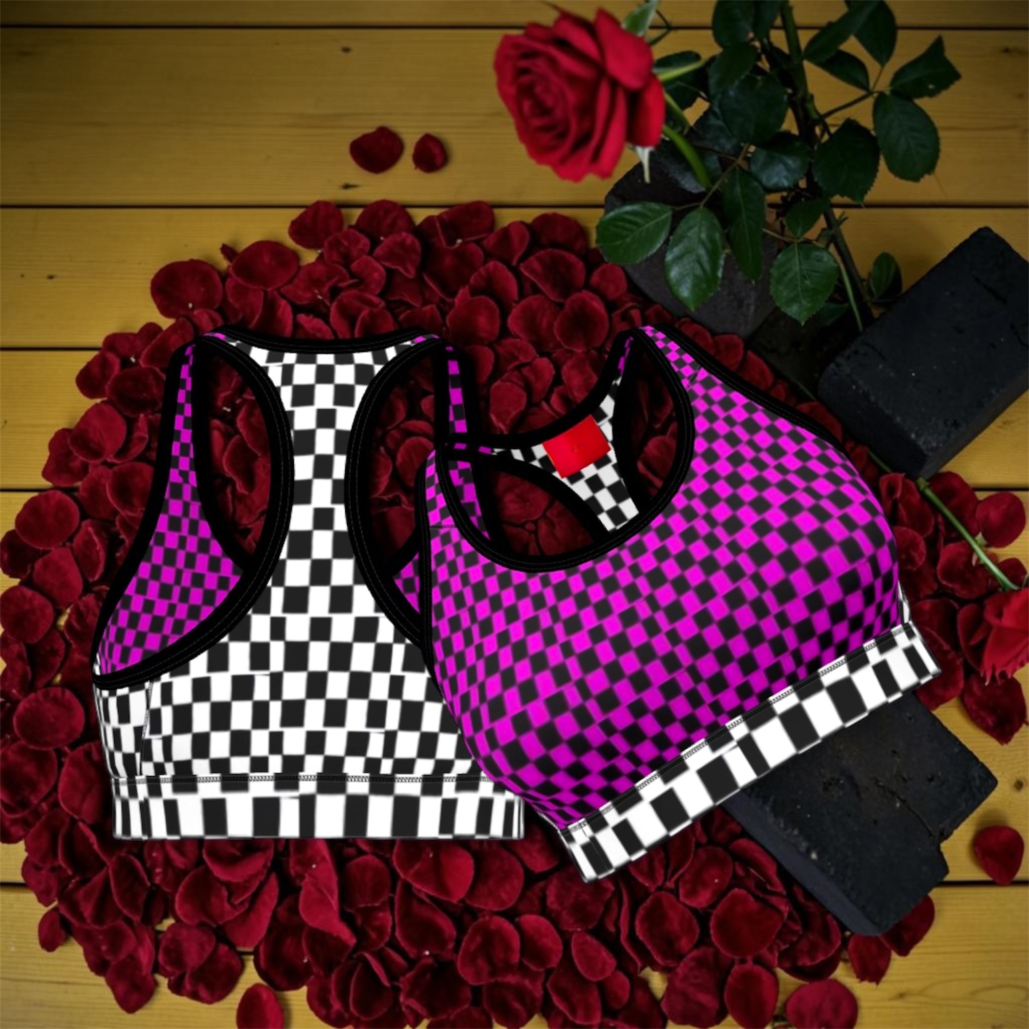 Vol IV — The Magenta Checkmate Bra Top