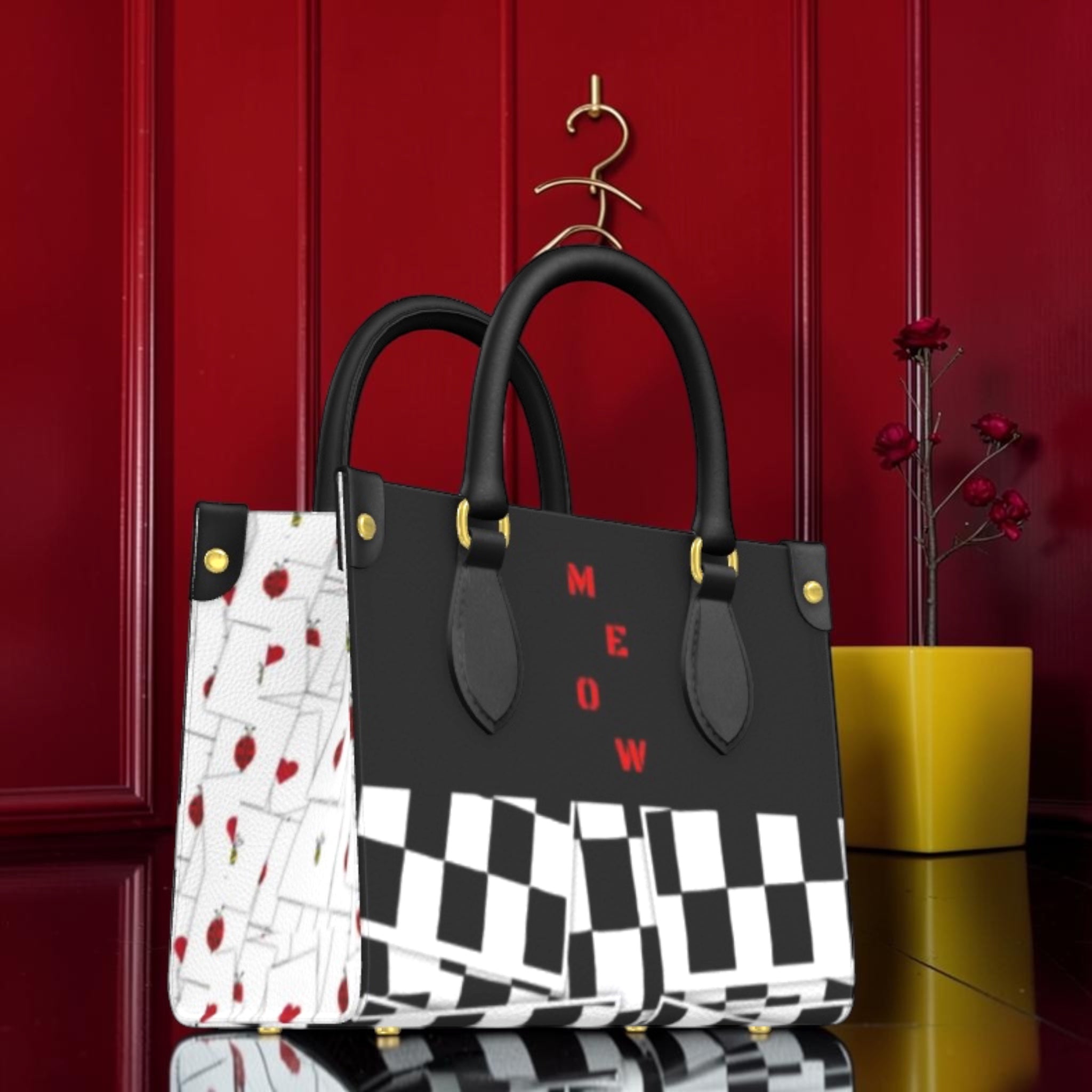 MEOW Checked Mini Satchel – Limited Edition