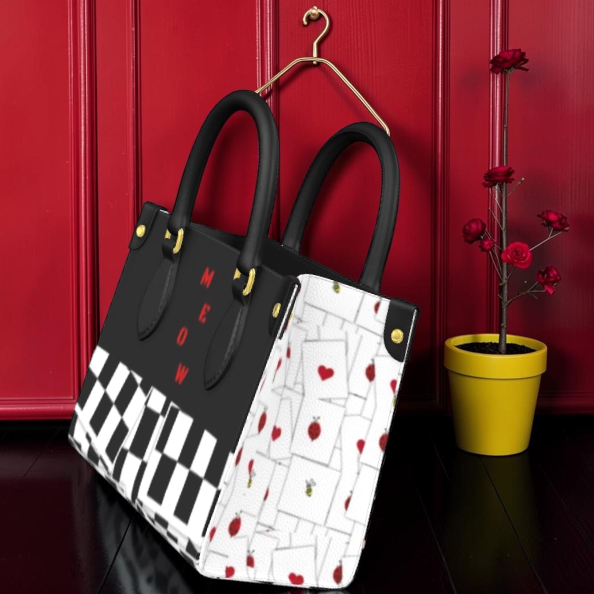 MEOW Checked Mini Satchel – Limited Edition