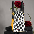 Image 1: Status Mini Shopper Tote – Front View StarShip Leather | Golden Expression Art