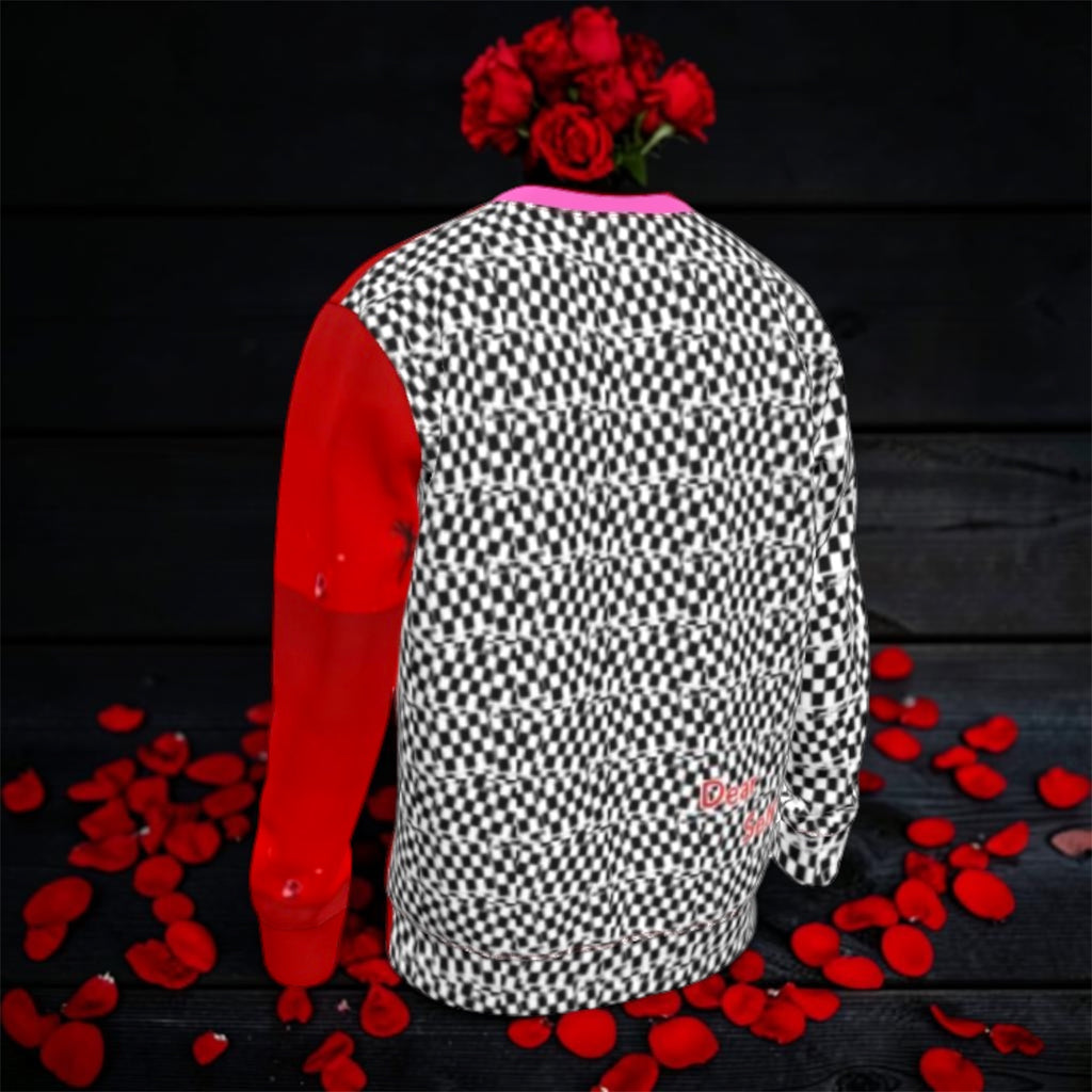Image 4: "Vol IV — The Dear Self Sweatshirt, three-quarter view, luxury collector's sweatshirt | Golden Expression Art"