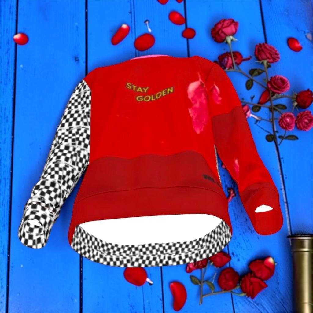 Image 3: "Vol IV — The Dear Self Sweatshirt, sleeve detail, limited edition wearable art apparel | Golden Expression Art"