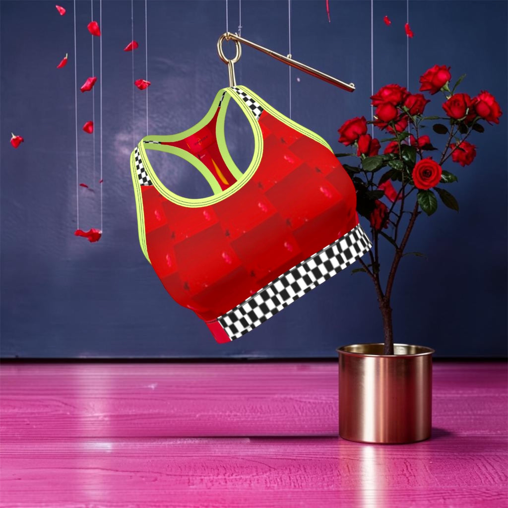 Image 1 Alt Text: Vol IV — The Golden Bra, front view, Doll Wall and family print all-over body — Golden Expression Art Limited Edition

