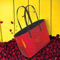 Image 1: Vol IV — The Golden Divide Tote, front view, limited edition wearable art tote — Golden Expression Art