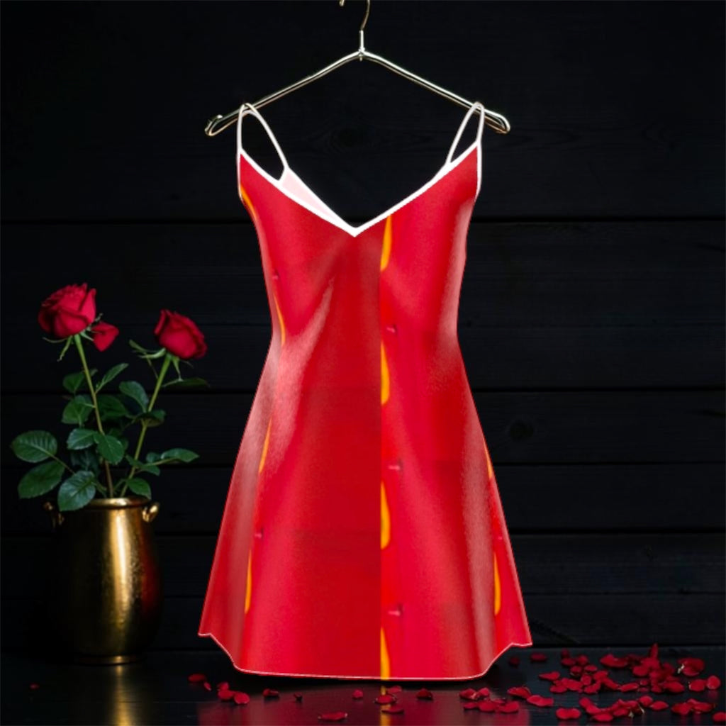 Image 2: Vol IV — The Legacy Slip Dress, back view, limited edition silk slip dress — Golden Expression Art