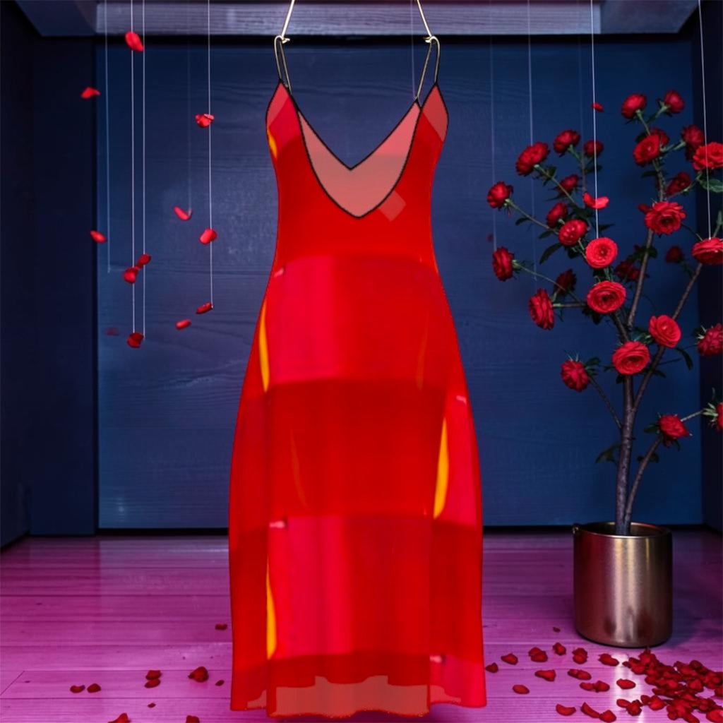 Image 2: Vol IV — The Millionaire Silk Dress, back view — Golden Expression Art Limited Edition