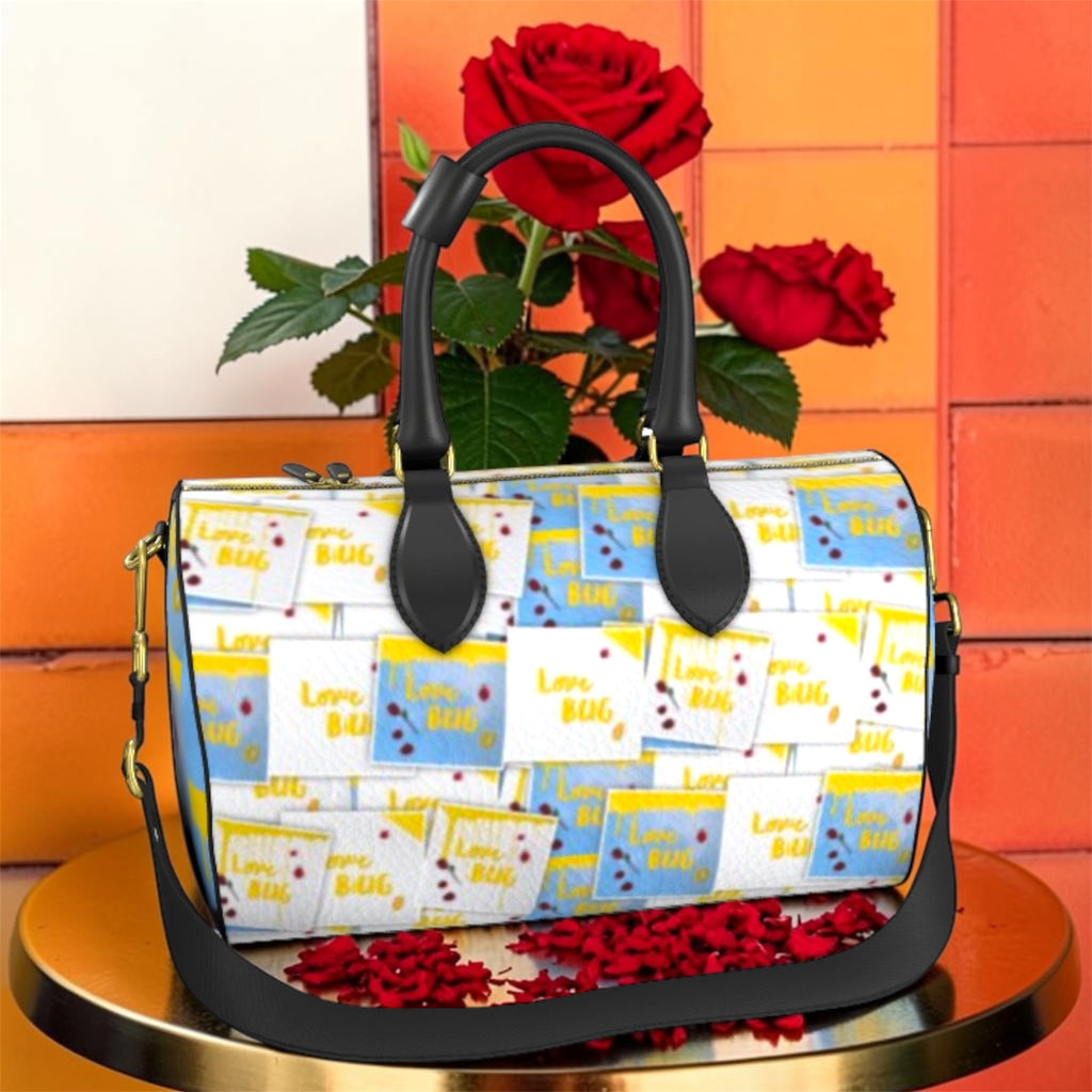 Image 2: The Phoenix Drifter Duffel in Heaven's Gold – Side View | Golden Expression Art
