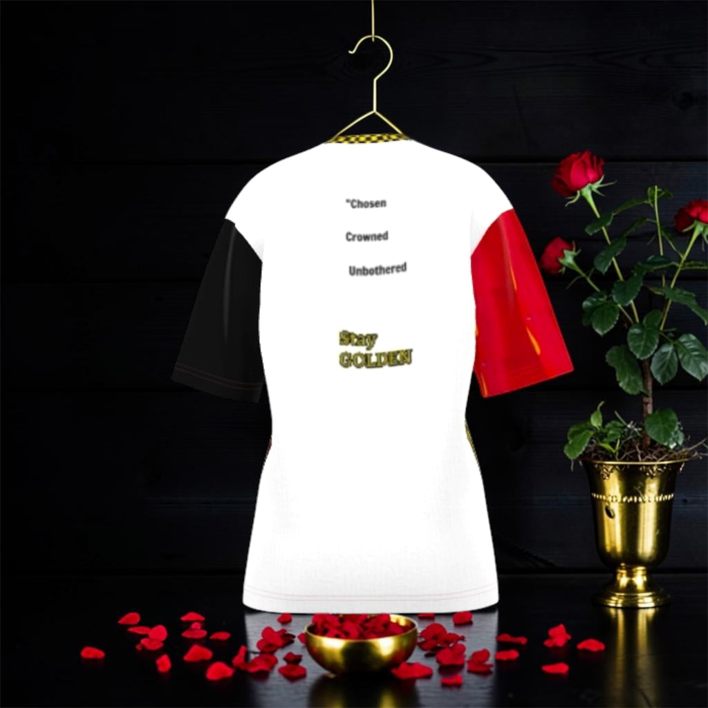 Image 2: Vol IV — The Royal Play Oversized Tee, back view with affirmation caption — Golden Expression Art