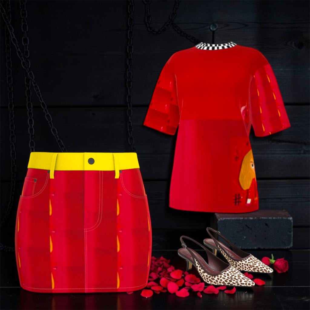 Image 4 — Styling set shot (tee + skirt + heels): Golden Expression Art Vol IV The Scarl