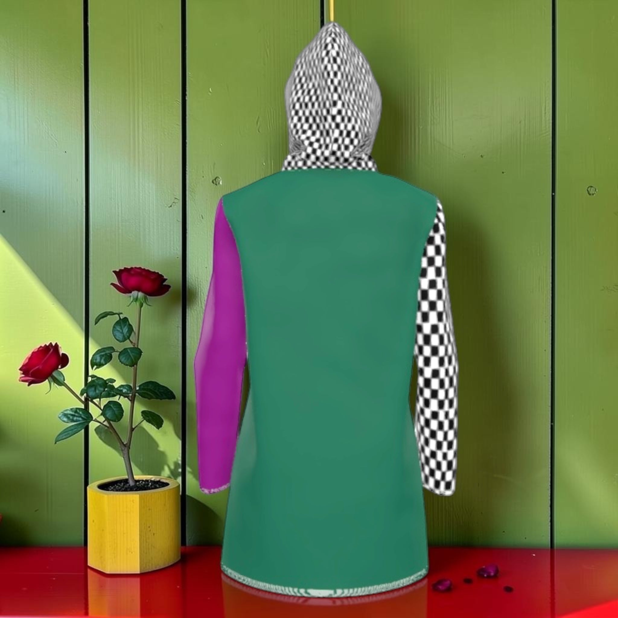 Vol I — The Golden Reign Jacket, back view showing Checkmate DNA sleeve detail