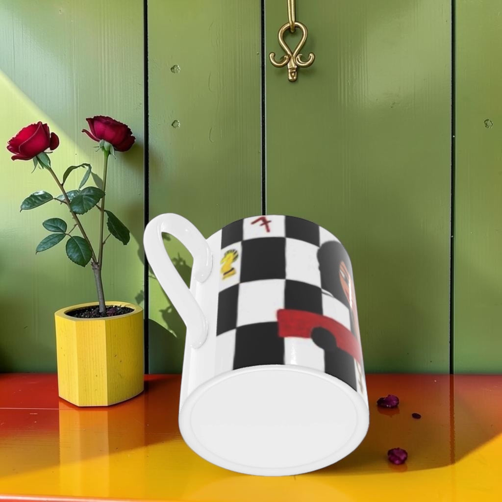Vol I The Checkmate Sip — Side angle showing Checkmate DNA wrap print