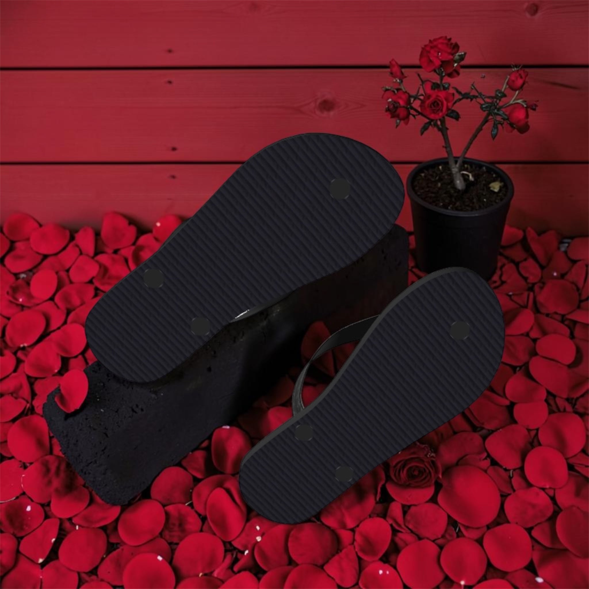 The ICONIC Sole flip flops black sole detail