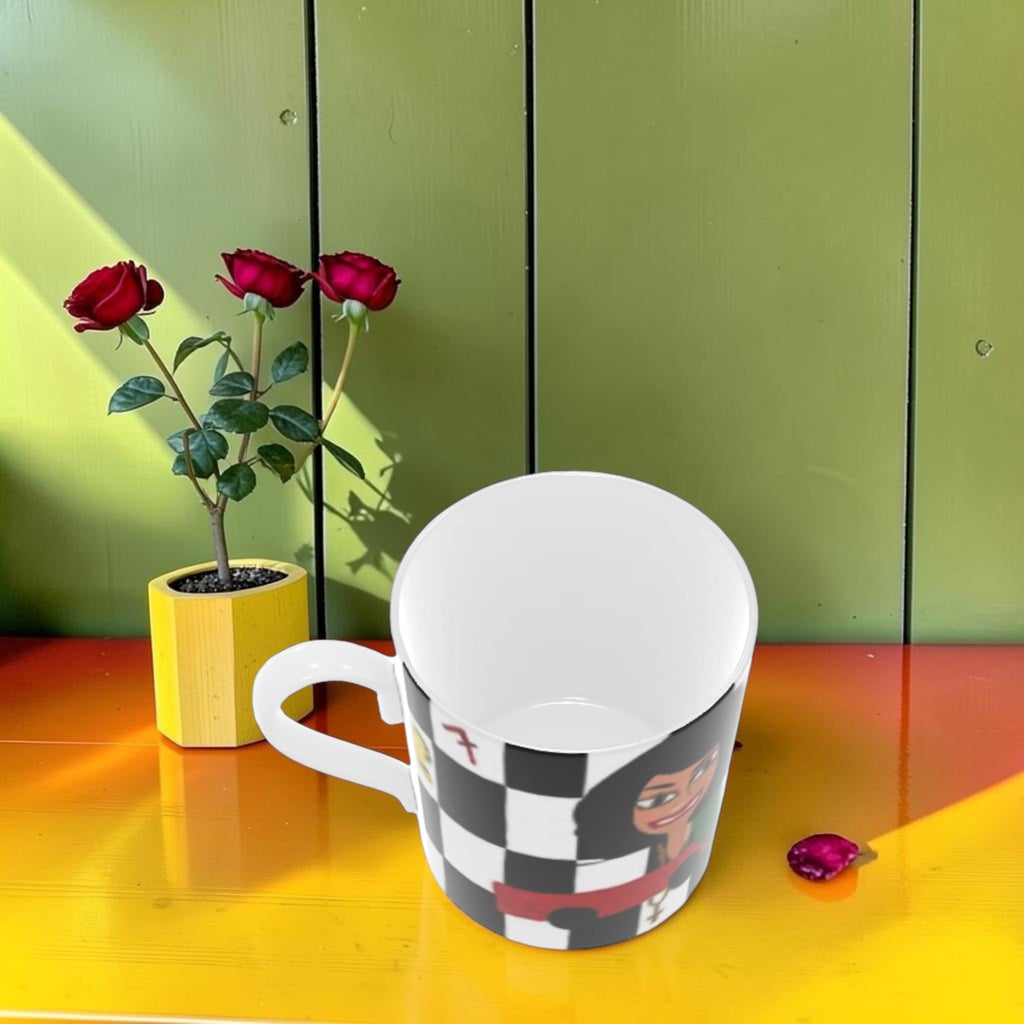Vol I The Checkmate Sip — Top-down view showing bone china interior