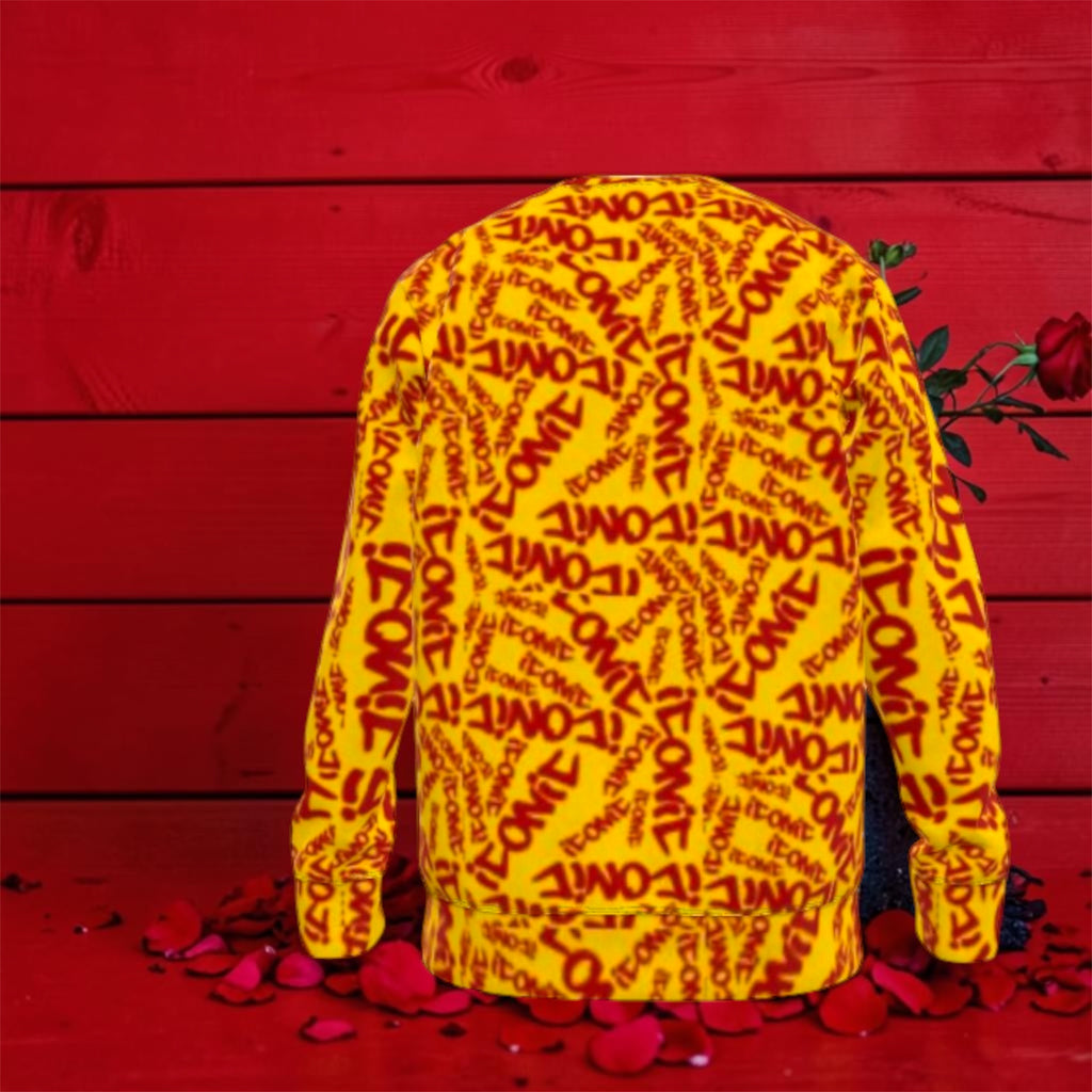 The ICONIC Pullover Sweatshirt — Full ICONIC Print · Back view