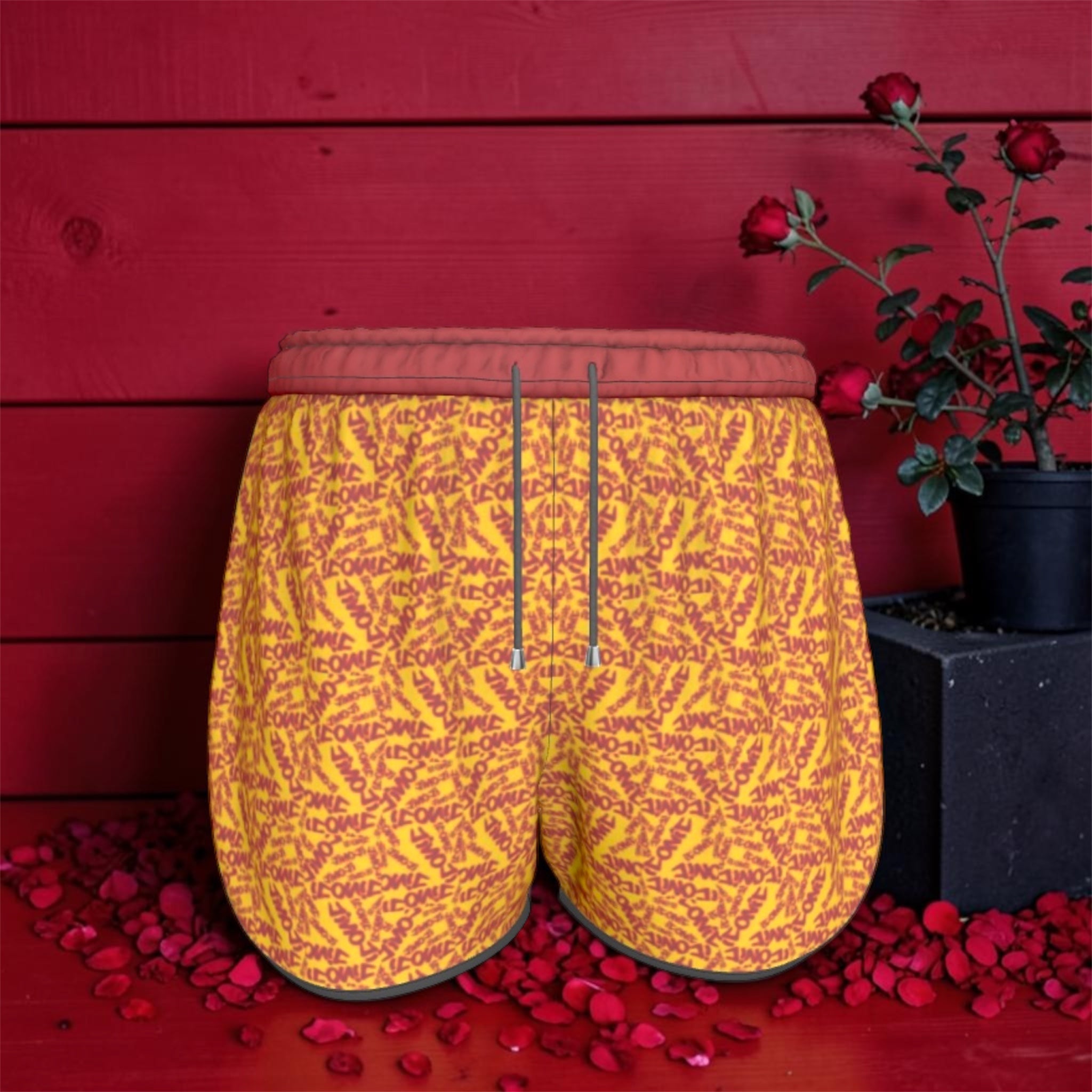 The ICONIC Short front view on rose petal backdrop