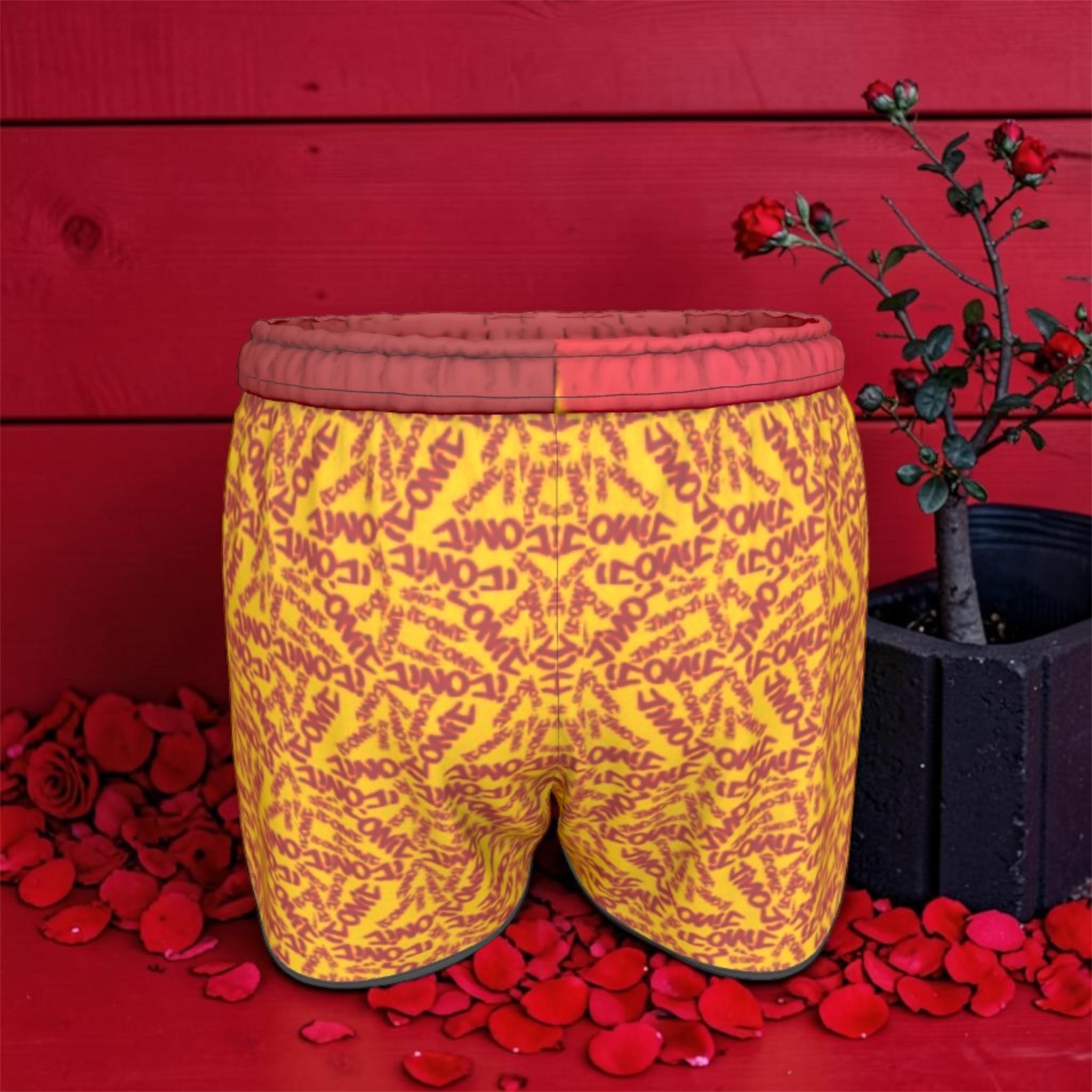 The ICONIC Short back view with red roses
