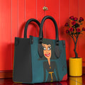 Eden Garden Mini Satchel Tote — Doll Wall teal body with black handles against red door, GEA Vol II