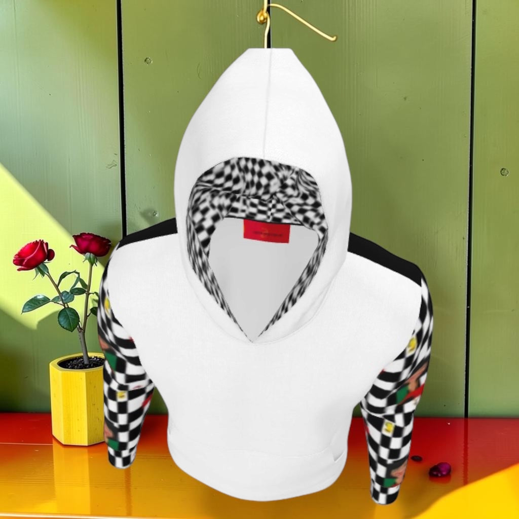 Vol IV — The Silent Check — Hood detail, black and white checkered lining with red interior label