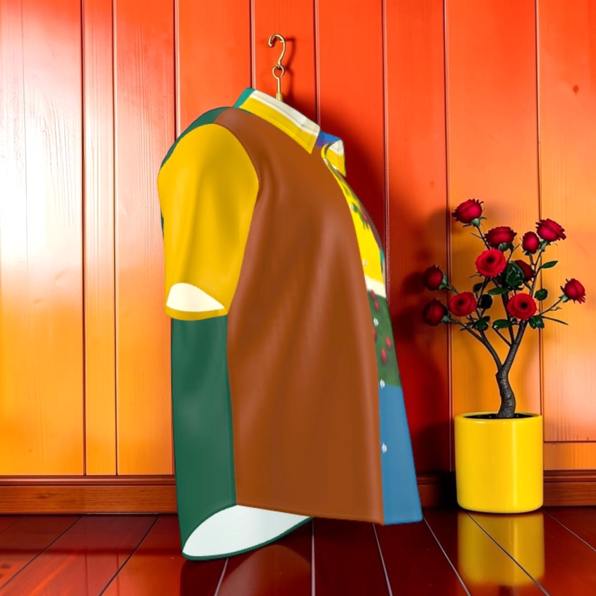 Vol II Eden Bloom Shirt side hang — relaxed oversized silhouette curved hem