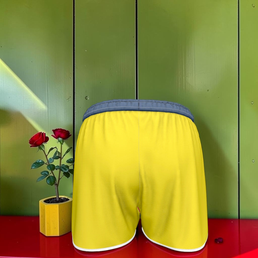The Golden Rule Short — Golden yellow back view