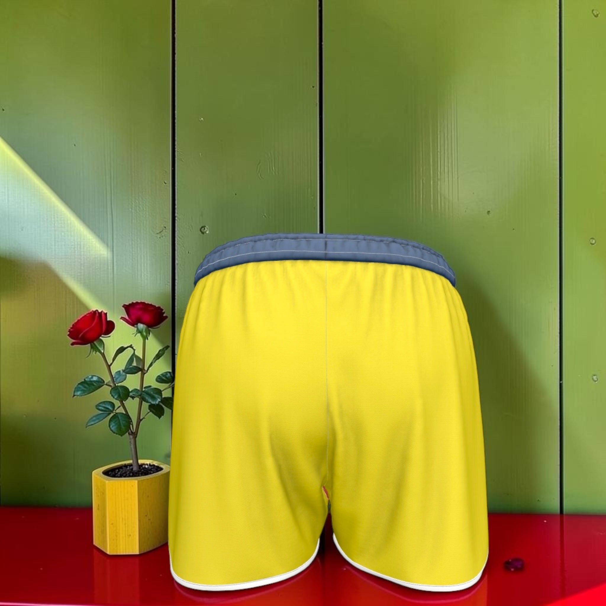 The Golden Rule Short — Golden yellow back view