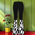 The Rule Breaker Flare — front view, black body with Checkmate print flare
